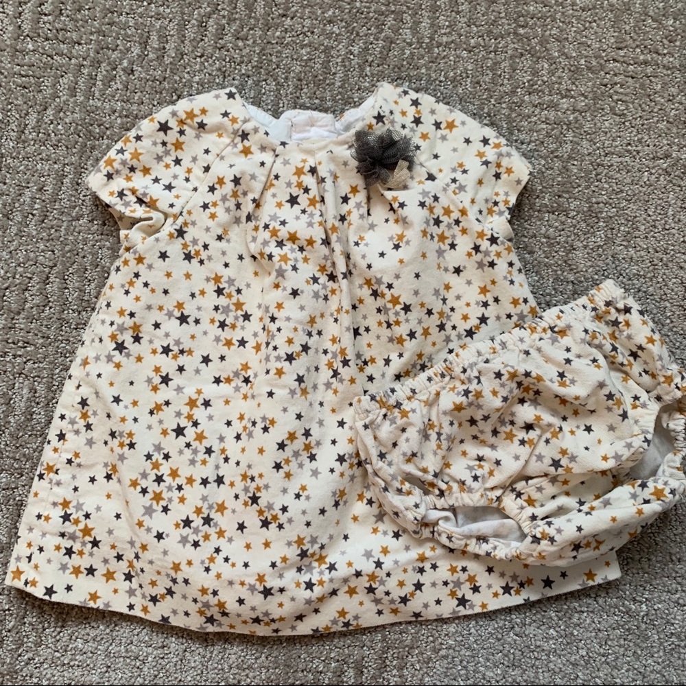Zara Minis velvet star dress